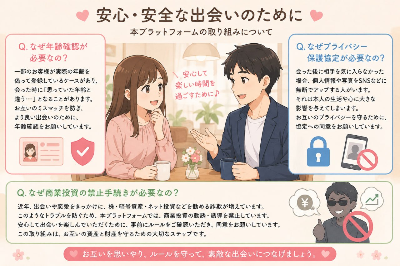 デートの安全・プライバシー保護